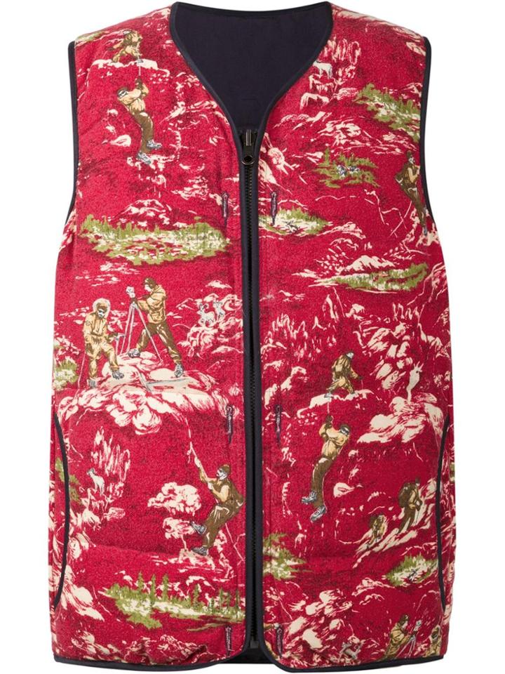 Visvim Printed Vest - Red