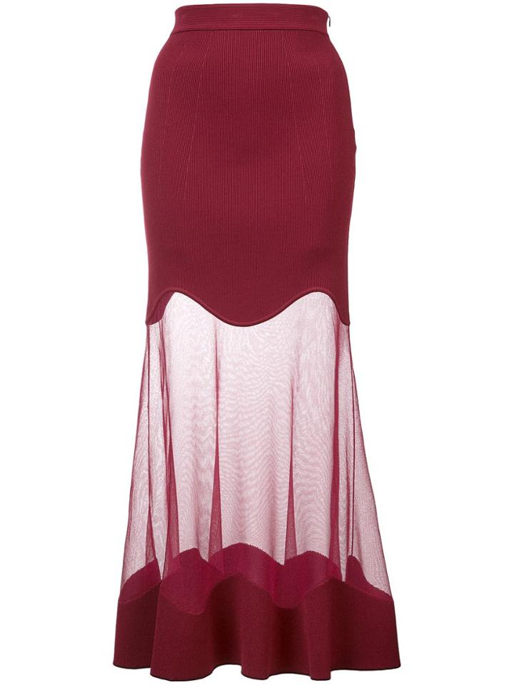 Alexander Mcqueen Pleated Skirt - Red