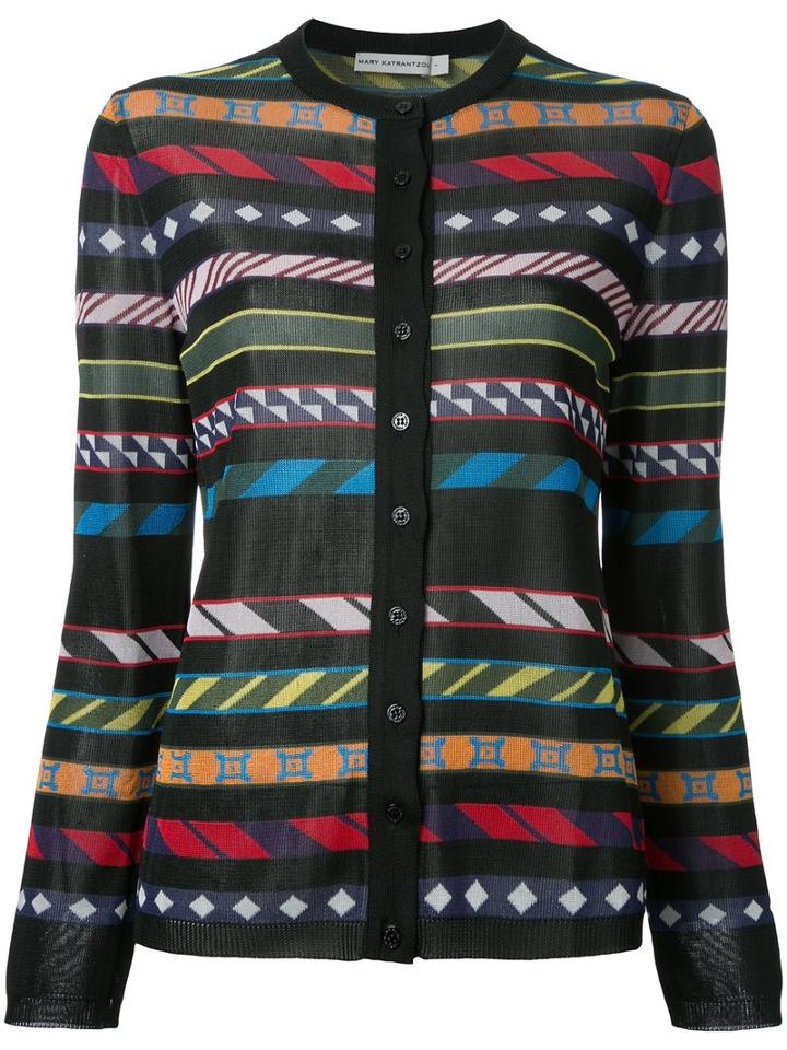 Mary Katrantzou Dax Cardigan, Women's, Size: Small, Black, Viscose