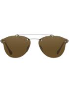 Prada Eyewear Round Tinted Sunglasses - Metallic