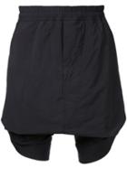 Nil0s - Gathered Drop Crotch Shorts - Men - Nylon/polyester - 3, Black, Nylon/polyester