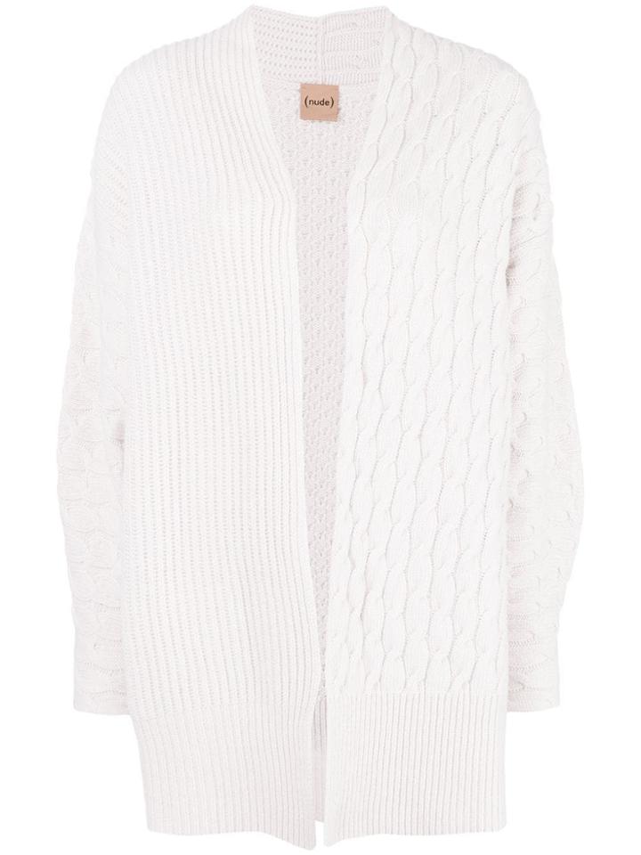 Nude Knitted Midi Cardigan - Neutrals