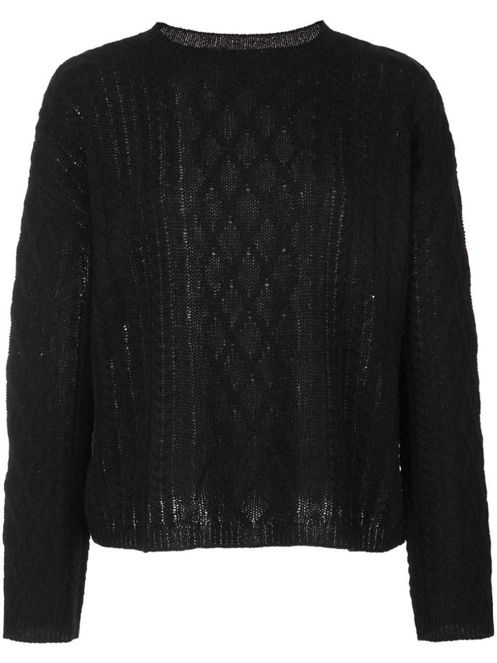 Reformation Cashmere Fisherman Sweater - Black