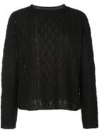 Reformation Cashmere Fisherman Sweater - Black