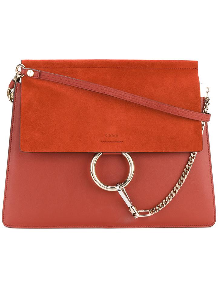 Chloé - Faye Shoulder Bag - Women - Calf Leather - One Size, Yellow/orange, Calf Leather