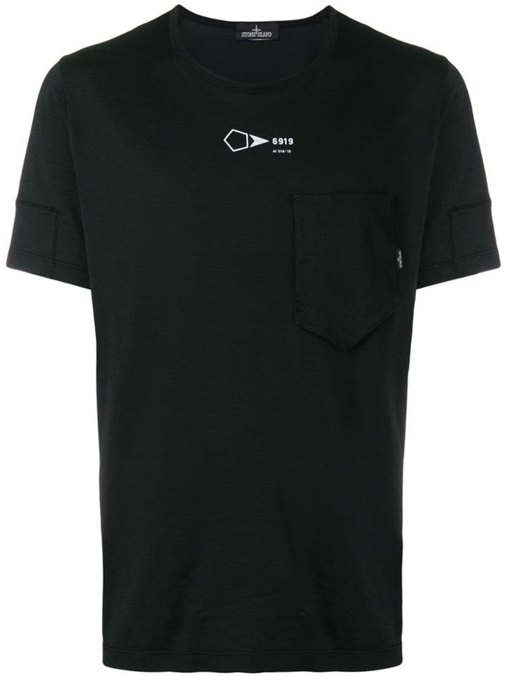Stone Island Shadow Project Logo Printed T-shirt - Black