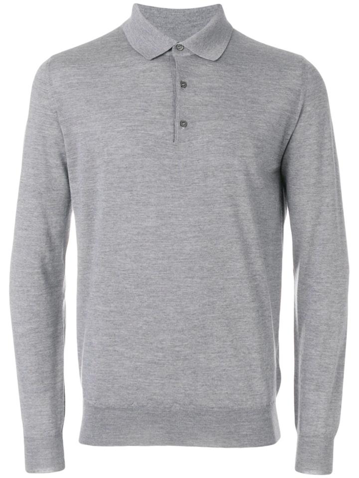 Lardini Longsleeved Polo Shirt - Grey