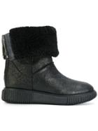 Moncler Shearling Ankle Boots - Black