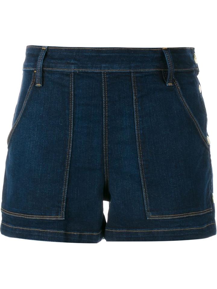 Frame Denim Denim Shorts, Women's, Size: 29, Blue, Cotton/polyester/spandex/elastane