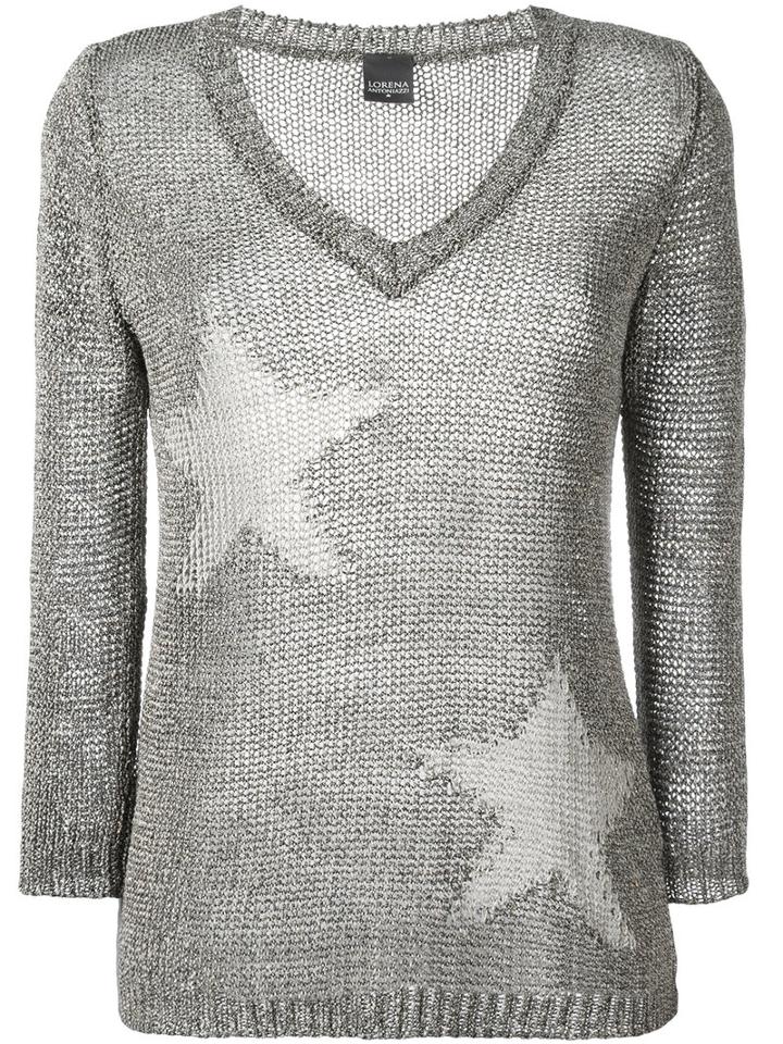 Lorena Antoniazzi Stars Jumper, Women's, Size: 40, Black, Linen/flax/polyester/viscose