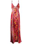 Blumarine Floral Print Maxi Dress - Pink