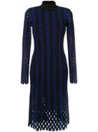 Dvf Diane Von Furstenberg Striped Knit Dress - Black