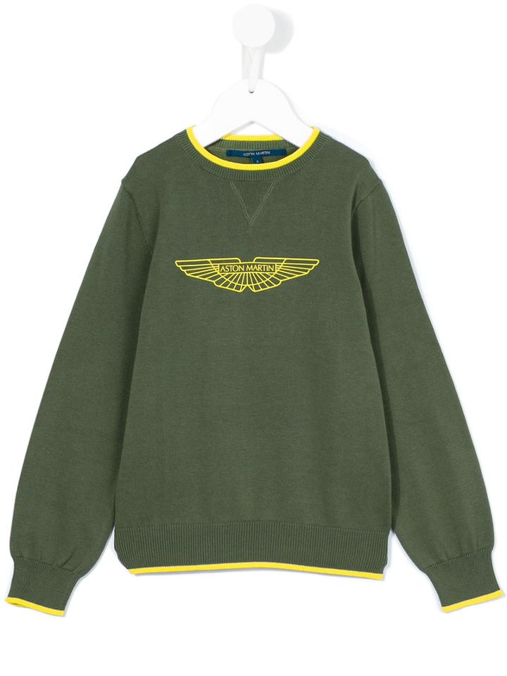 Aston Martin Kids - Logo Print Sweatshirt - Kids - Cotton - 4 Yrs, Toddler Boy's, Green