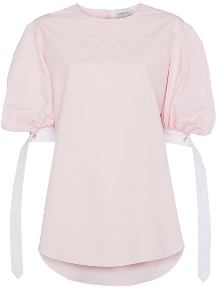 Monographie Puff Sleeve Top - Pink & Purple