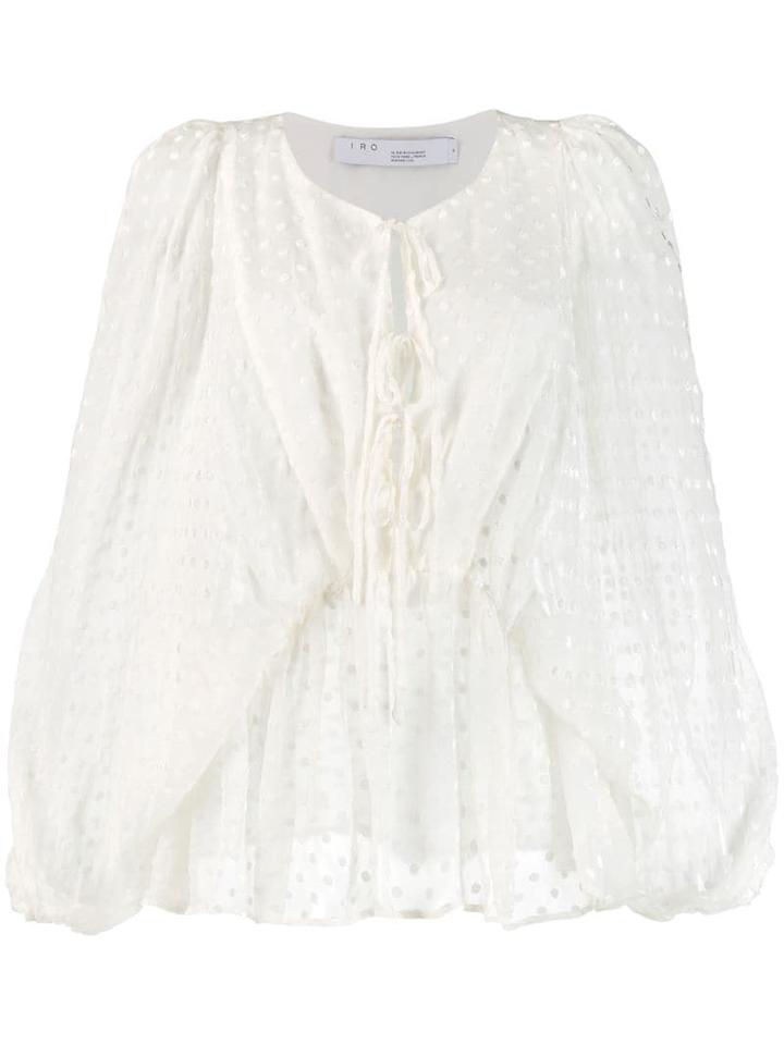 Iro Polka Dot Pattern Blouse - Black