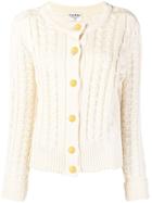 Chanel Vintage Cable Knit Buttoned Cardigan - Nude & Neutrals