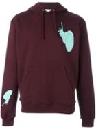 J.w. Anderson Snail Print Hoodie, Men's, Size: S, Pink/purple, Cotton