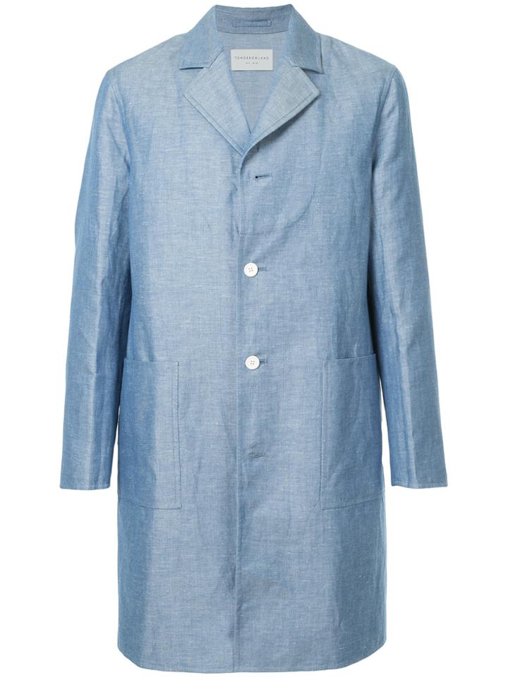 Tomorrowland Band Collar Coat - Blue
