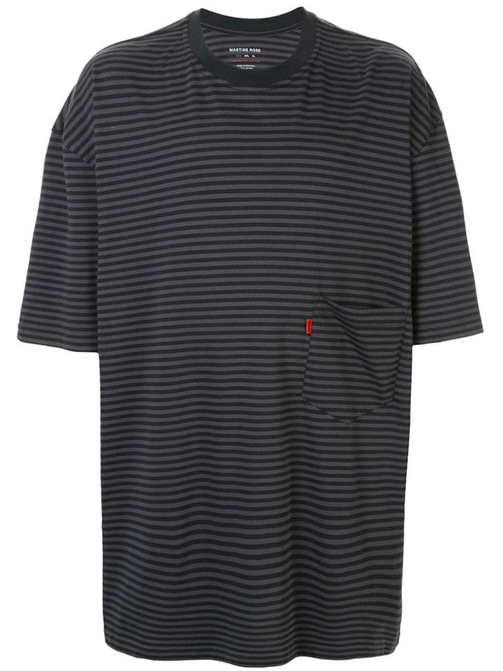 Martine Rose Relaxed Fit Striped T-shirt - Grey