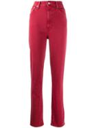 Helmut Lang High-waisted Skinny Jeans - Red