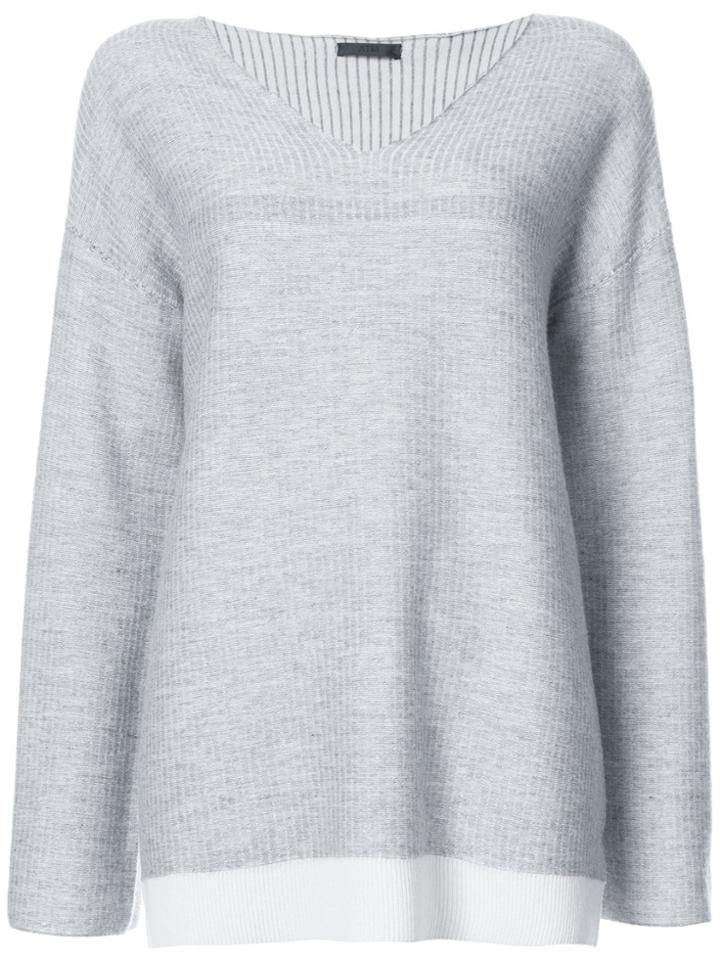 Atm Anthony Thomas Melillo Cashmere Blend Plated V- Neck Sweater -