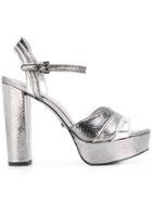 Michael Michael Kors Harper Platform Sandals - Silver