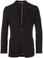 Michael Kors Button Front Blazer, Men's, Size: 38, Black, Cotton/polyester/viscose