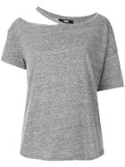 Paige Cut Neckline T-shirt - Grey