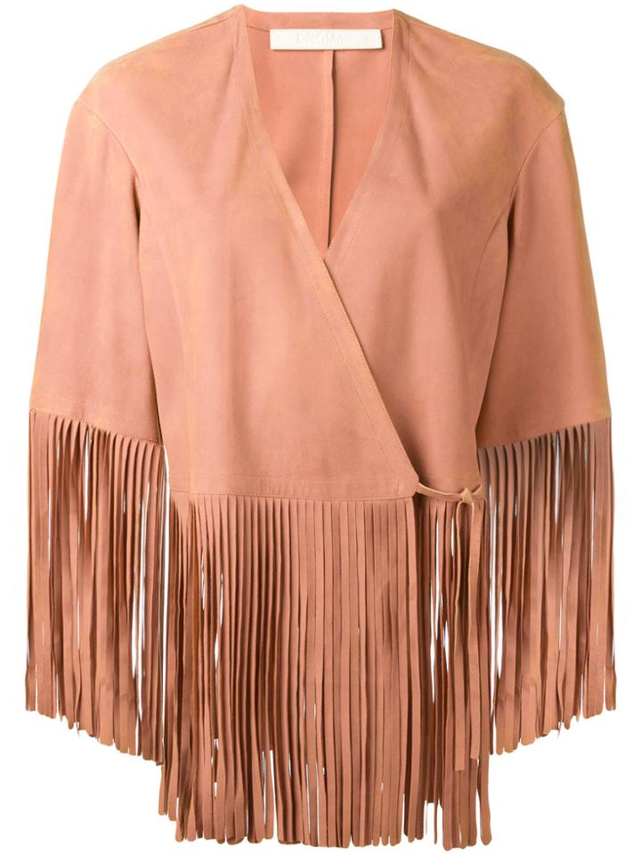 Drome Fringed Jacket - Pink & Purple