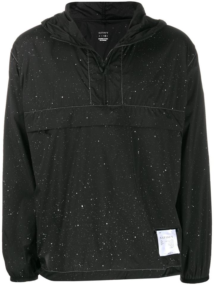 Satisfy Paint Splatter Windbreaker - Black