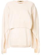 System Deconstructed Knit Sweater - Neutrals