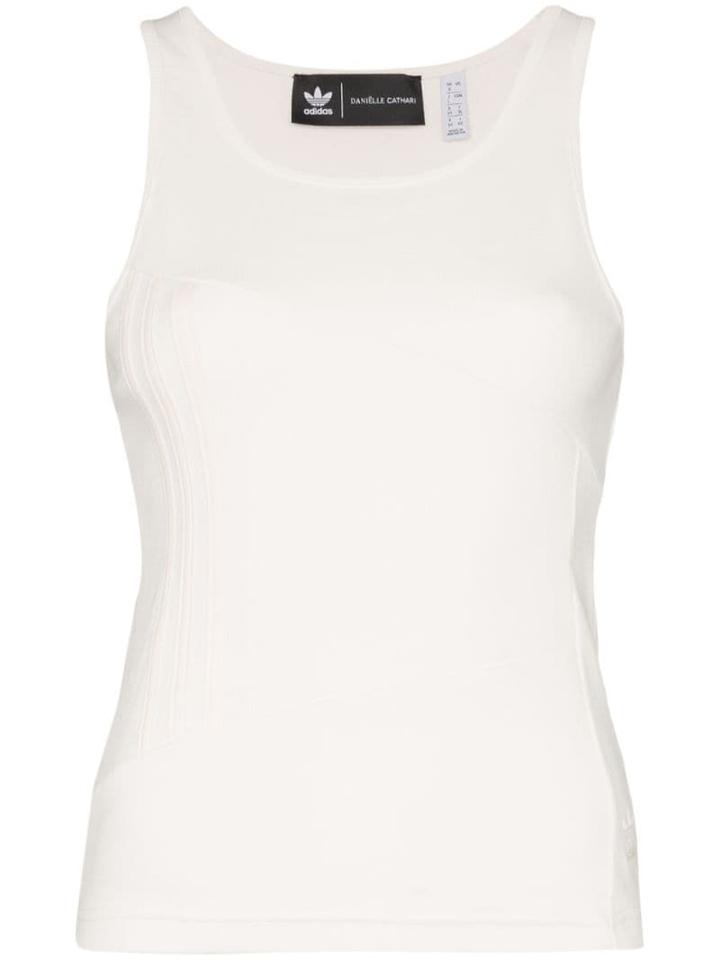 Adidas By Danielle Cathari Ribbed Vest Top - White
