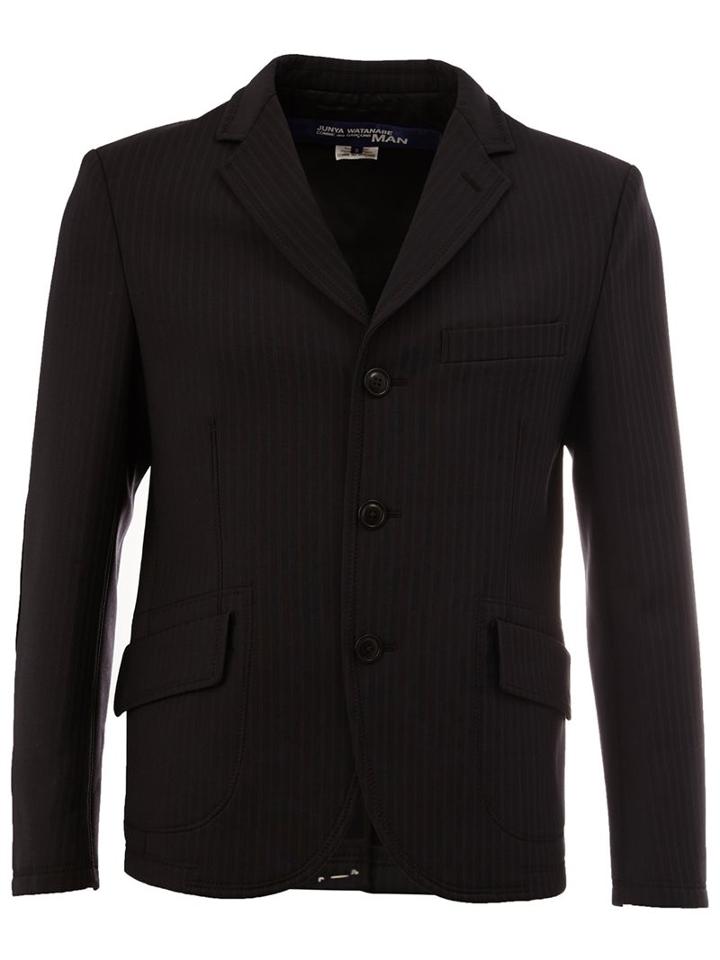 Junya Watanabe Comme Des Garçons Man Striped Blazer, Men's, Size: Large, Blue, Cotton/nylon/polyester/wool