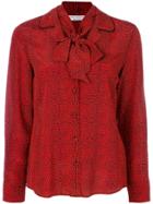 Philosophy Di Lorenzo Serafini Printed Pussy Bow Blouse - Red