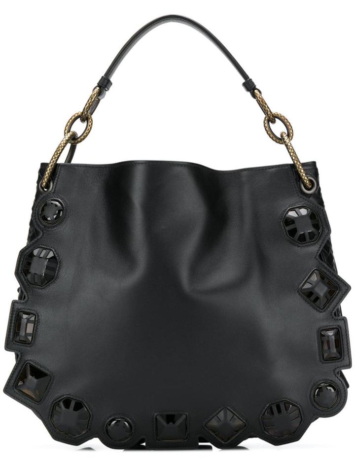 Bottega Veneta Embellished Loop Bag - Black