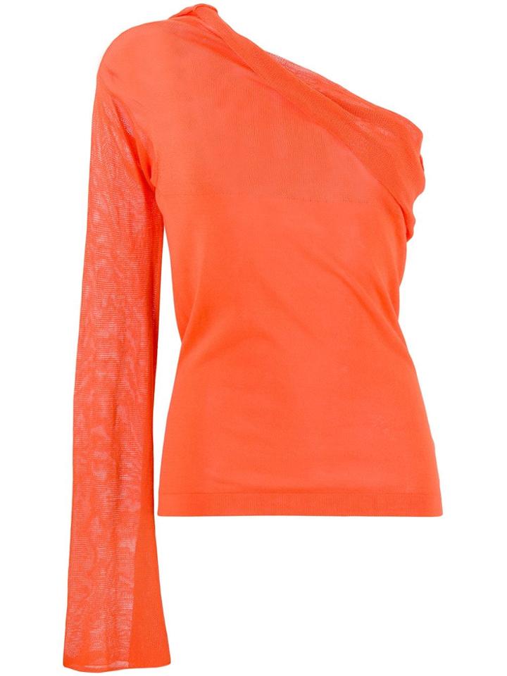 Romeo Gigli Vintage 2000's Single Sleeve Blouse - Orange