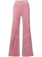 Victoria Beckham Panelled Flare Trousers - Pink