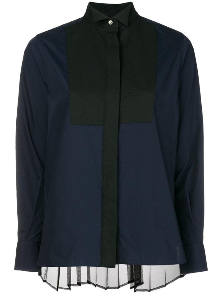 Sacai Contrast Bib Shirt - Blue