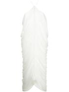 Tiko Paksa Halterneck Draped Midi Dress - White