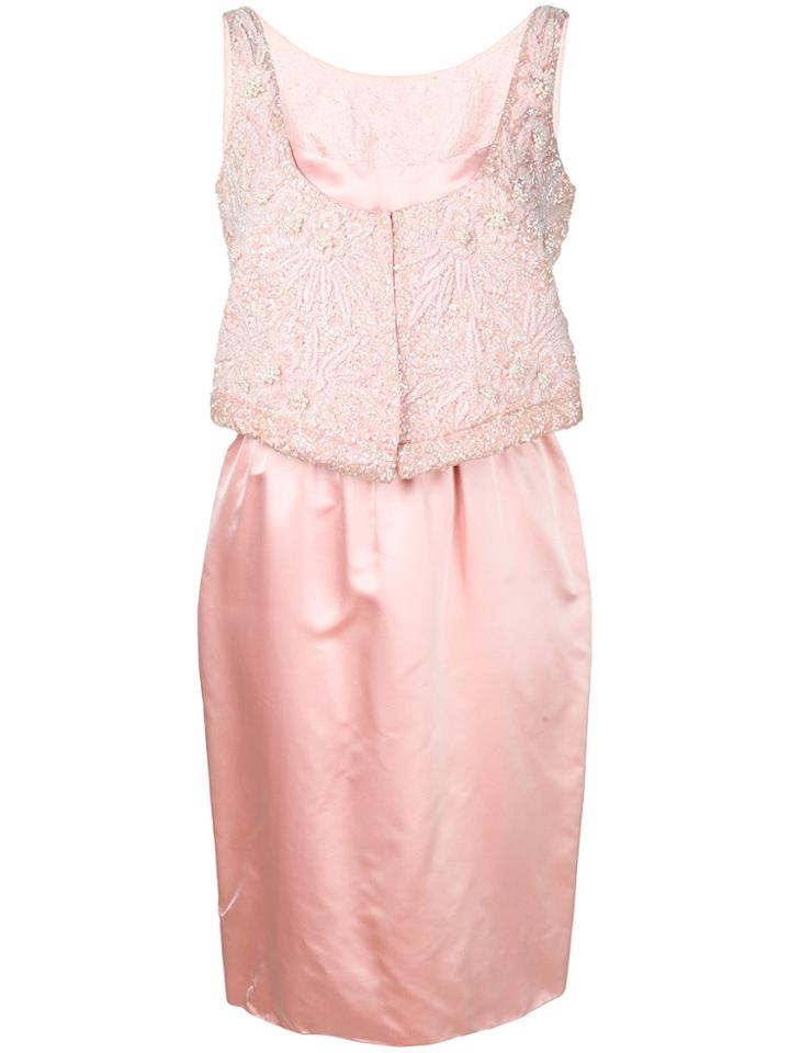 William Vintage Embellished Skirt Suit - Pink & Purple