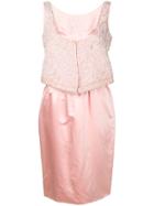William Vintage Embellished Skirt Suit - Pink & Purple