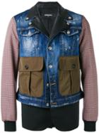 Dsquared2 - Single Breasted Jacket - Men - Cotton/linen/flax/polyester/virgin Wool - 54, Blue, Cotton/linen/flax/polyester/virgin Wool