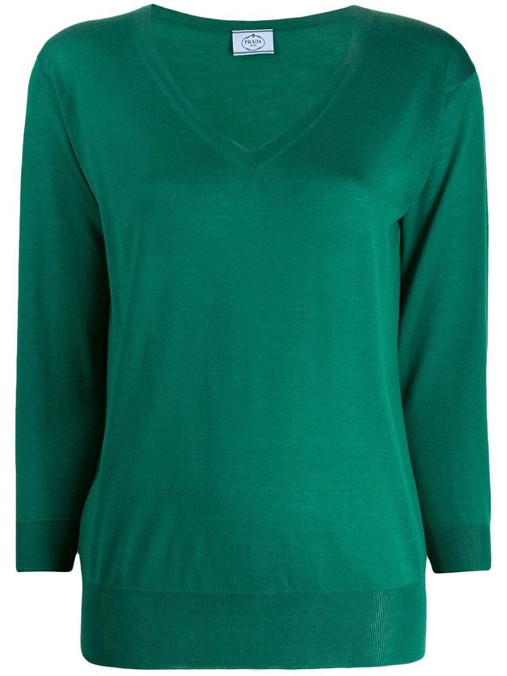 Prada Knitted Jumper - Green