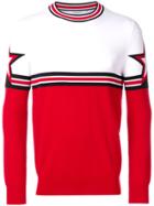 Givenchy Two-tone Jacquard Jumper - Red