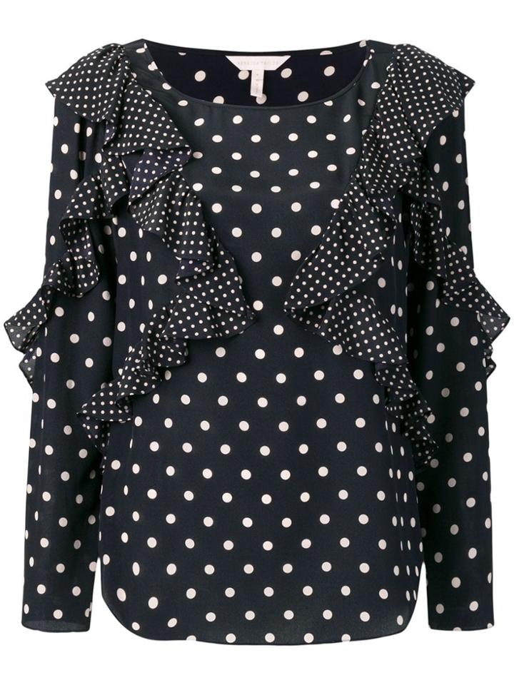 Rebecca Taylor Polka Dot Print Blouse - Blue