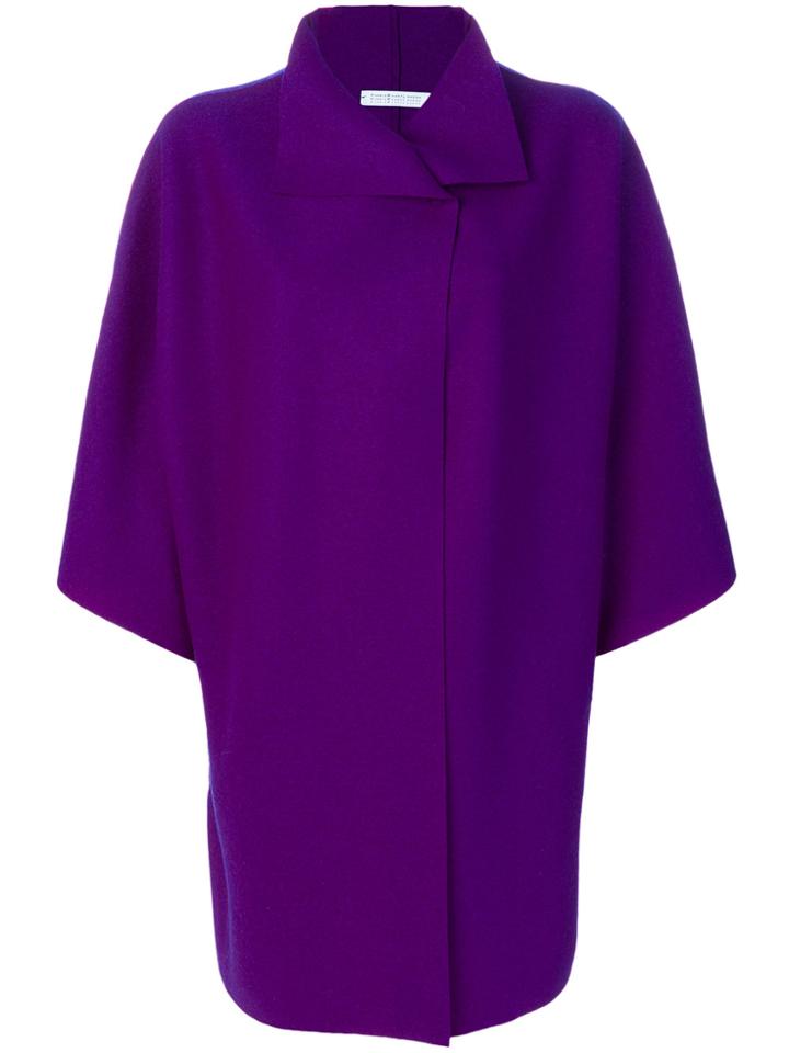 Harris Wharf London Oversized Short-sleeve Coat - Pink & Purple