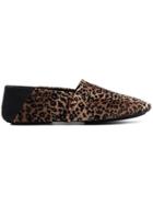 Newbark Leopard Print Jacks Loafers - Brown