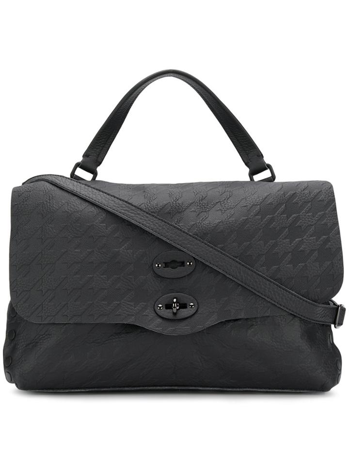 Zanellato Foldover Double Lock Tote - Black