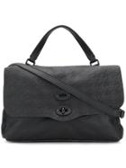 Zanellato Foldover Double Lock Tote - Black