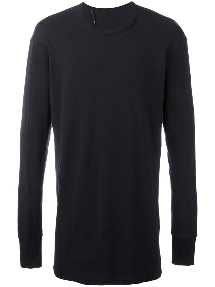 11 By Boris Bidjan Saberi Longsleeved T-shirt, Men's, Size: Medium, Black, Cotton